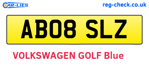 AB08SLZ are the vehicle registration plates.