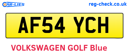 AF54YCH are the vehicle registration plates.