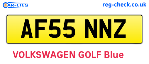 AF55NNZ are the vehicle registration plates.