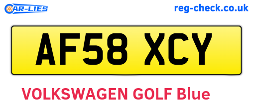AF58XCY are the vehicle registration plates.