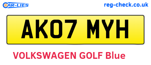 AK07MYH are the vehicle registration plates.