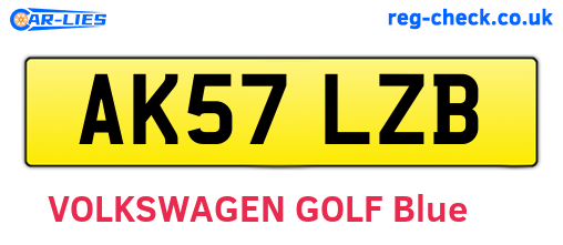 AK57LZB are the vehicle registration plates.