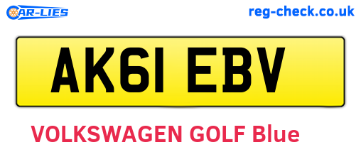 AK61EBV are the vehicle registration plates.