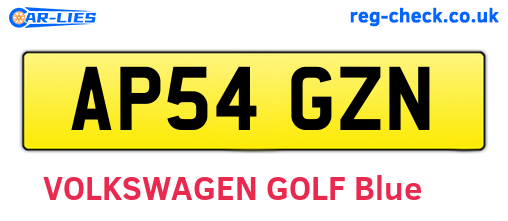 AP54GZN are the vehicle registration plates.