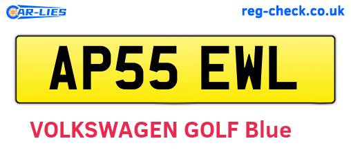 AP55EWL are the vehicle registration plates.
