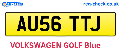 AU56TTJ are the vehicle registration plates.