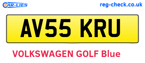 AV55KRU are the vehicle registration plates.