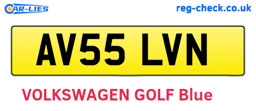 AV55LVN are the vehicle registration plates.