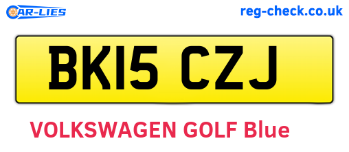 BK15CZJ are the vehicle registration plates.