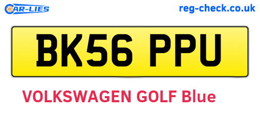BK56PPU are the vehicle registration plates.
