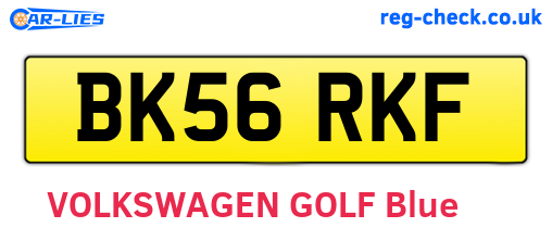 BK56RKF are the vehicle registration plates.