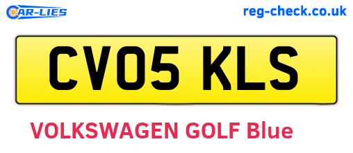 CV05KLS are the vehicle registration plates.