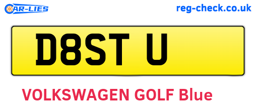 D8STU are the vehicle registration plates.