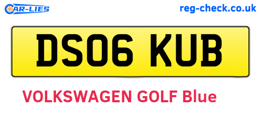 DS06KUB are the vehicle registration plates.