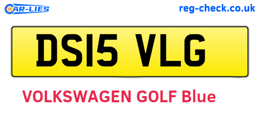 DS15VLG are the vehicle registration plates.