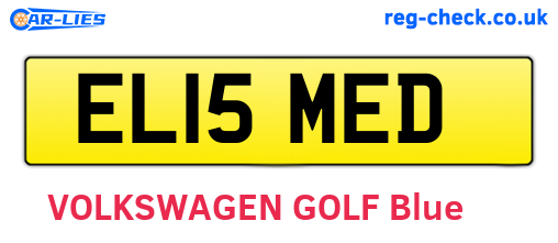 EL15MED are the vehicle registration plates.