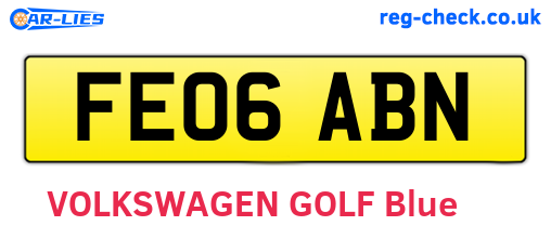 FE06ABN are the vehicle registration plates.