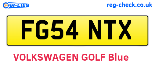 FG54NTX are the vehicle registration plates.