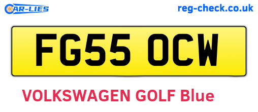 FG55OCW are the vehicle registration plates.
