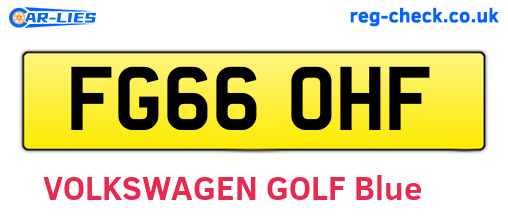 FG66OHF are the vehicle registration plates.