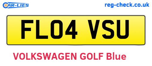 FL04VSU are the vehicle registration plates.