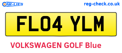 FL04YLM are the vehicle registration plates.