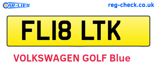 FL18LTK are the vehicle registration plates.