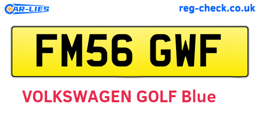 FM56GWF are the vehicle registration plates.
