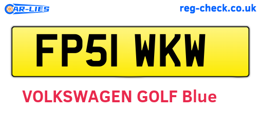 FP51WKW are the vehicle registration plates.