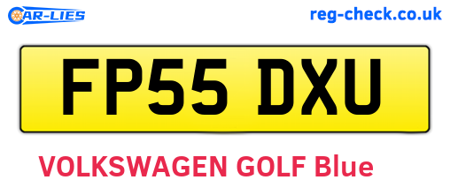 FP55DXU are the vehicle registration plates.