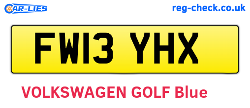 FW13YHX are the vehicle registration plates.