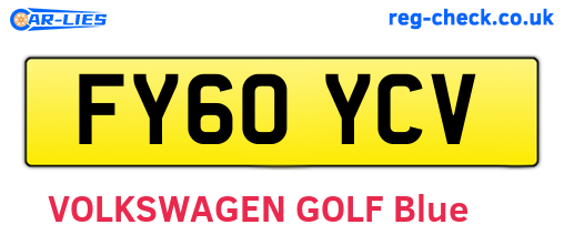 FY60YCV are the vehicle registration plates.