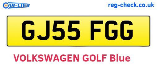GJ55FGG are the vehicle registration plates.