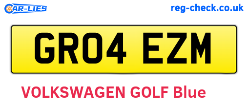GR04EZM are the vehicle registration plates.