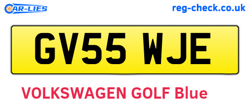 GV55WJE are the vehicle registration plates.