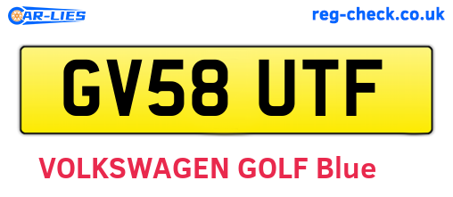 GV58UTF are the vehicle registration plates.