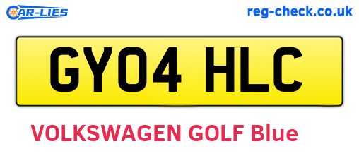 GY04HLC are the vehicle registration plates.