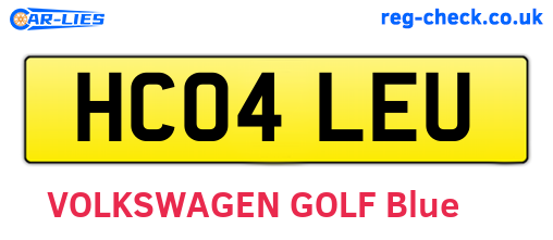 HC04LEU are the vehicle registration plates.