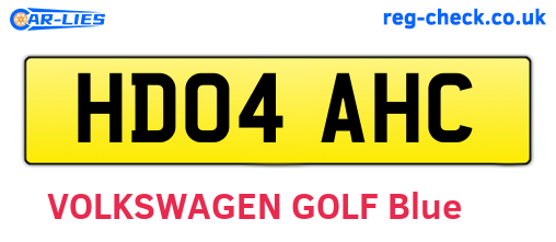 HD04AHC are the vehicle registration plates.