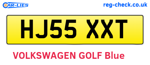 HJ55XXT are the vehicle registration plates.