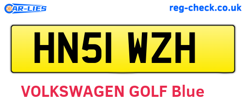 HN51WZH are the vehicle registration plates.