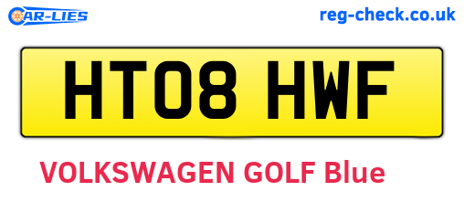 HT08HWF are the vehicle registration plates.