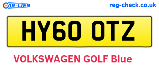 HY60OTZ are the vehicle registration plates.