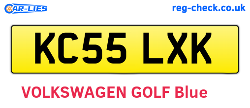 KC55LXK are the vehicle registration plates.