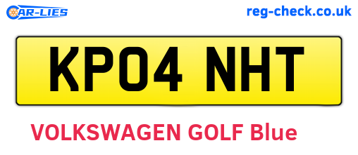 KP04NHT are the vehicle registration plates.