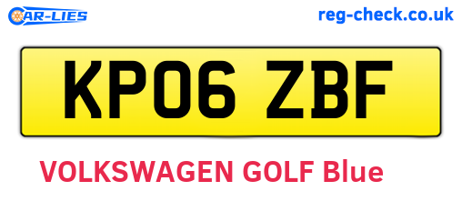 KP06ZBF are the vehicle registration plates.