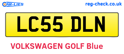 LC55DLN are the vehicle registration plates.