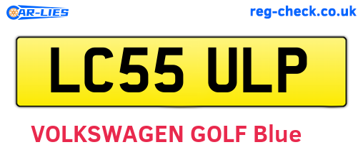 LC55ULP are the vehicle registration plates.