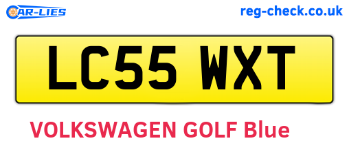 LC55WXT are the vehicle registration plates.