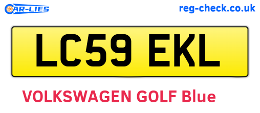 LC59EKL are the vehicle registration plates.